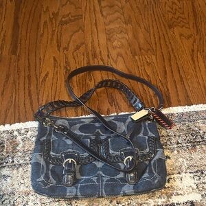 Coach Denim Blue Shoulder Bag